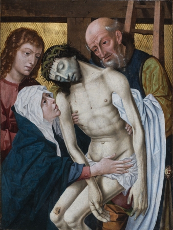 Anonyme, Descente de Croix, ca. 1450-1500, huile sur bois, 71 x 59 cm. Don Augustin-Normand, 2007. © MuMa Le Havre / Charles Maslard