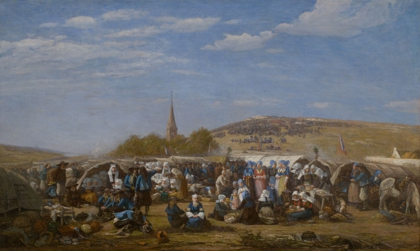 Eugène BOUDIN (1824-1898), Le Pardon de Sainte-Anne-la-Palud au fond de la baie de Douarnenez (Finistère), 1858, huile sur toile, 87 x 146,5 cm. © MuMa Le Havre / Florian Kleinefenn