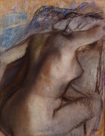 Edgar DEGAS (1834-1917), After the Bath, Woman Drying Herself, ca. 1884-1886 / 1890 / 1900, pastel on wove paper, 40.5 x 32 cm. © MuMa Le Havre / Florian Kleinefenn