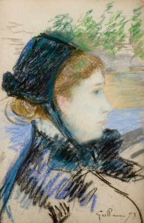 Armand GUILLAUMIN (1841-1927), Woman's Head in Profile, 1878, pastel on paper, 47 x 32 cm . © MuMa Le Havre / Florian Kleinefenn