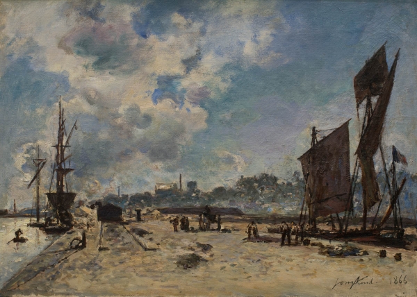 Johan Barthold JONGKIND (1819-1891), Quay at Honfleur, 1866, oil on canvas, 32.5 x 46 cm. © MuMa Le Havre / David Fogel