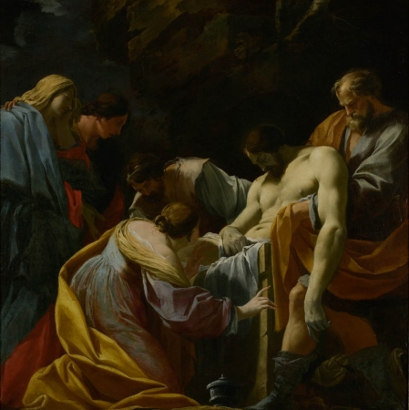 Simon VOUET (1590-1649), The Entombment, ca. 1636-1638, oil on canvas, 149.8 x 151.4 cm. © MuMa Le Havre / Florian Kleinefenn