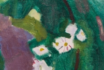Autoportrait coloré et fleuri
