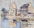 Raoul DUFY (1877-1953), Harfleur, vers 1898, crayon et aquarelle sur papier,  42,5 x 55 cm. MuMa musée d'art moderne André Malraux, Le Havre, don de l'artiste, 1900. © 2005 MuMa Le Havre / Florian Kleinefenn © ADAGP, Paris 2019