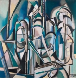 Reynold ARNOULD (1919-1980), Cracking, vers 1958-1959, huile sur toile, 97,5 x 98 cm. Le Havre, musée d’art moderne André Malraux. © 2015 MuMa Le Havre / Charles Maslard