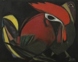 Reynold ARNOULD (1919-1980), Le Coq, 1953, huile sur toile, 66 x 81,5 cm. Le Havre, musée d'art moderne André Malraux, achat de la Ville, 1954. © 2015 MuMa Le Havre / Charles Maslard