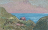 Jean Francis AUBURTIN (1866-1930), Varengeville, la cabane des douaniers , 1922, gouache sur papier, 32,2 x 51,5 cm. Le Havre Musée d’art moderne André Malraux,acquis avec l’aide du fonds régional pour les acquisitions des musées. © MuMa Le Havre / Charles Maslard