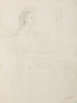 Edgar DEGAS (1834-1917), Marguerite Degas, ca. 1859-1860, graphite sur papier vélin, 30,1 x 23,2 cm. © MuMa Le Havre / Florian Kleinefenn