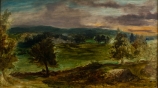 Eugène DELACROIX (1798-1863), Paysage à Champrosay, ca. 1849, huile sur toile, 41 x 72,5 cm. © MuMa Le Havre / David Fogel