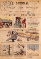 Raoul DUFY (1877-1953), Le Déluge Universel, 1898, aquarelle sur papier journal, 64.3 x 44.5 cm. Le Havre, Musée d’art moderne André Malraux, don Galerie Guillon-Laffaille. © 2020 MuMa Le Havre / Charles Maslard © ADAGP, Paris 2020