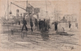 Raoul DUFY (1877-1953), Dessin préparatoire pour "Fin de journée au Havre", vers 1900-1901, crayon sur papier, 15,5 x 24,5 cm. MuMa musée d'art moderne André Malraux, Le Havre, achat de la ville avec l'aide du Fonds régional d'acquisiton des musées, 2016. © 2016 MuMa Le Havre / Charles Maslard — © ADAGP, Paris 2017