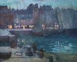 Othon FRIESZ (1879-1949), Le Vieux Bassin du Havre, le soir, 1903, huile sur toile, 81.3 x 100.5 cm. Le Havre Musée d’art moderne André Malraux, acquis avec l’aide du fonds régional pour les acquisitions des musées, de l’AMAM et de mécénat des entreprises AUXITEC, CRAM, EXAGROUPE et d’un collectionneur privé. © MuMa Le Havre / Charles Maslard