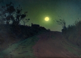 Charles GUILLOUX (1866-1946), Lever de lune, vieille route de Treduder, 1898, huile sur papier marouflé sur panneau, 32,5 x 43 cm. Le Havre, musée d’art moderne André Malraux, don Vincent Foucart, 2020. © MuMa Le Havre / Charles Maslard