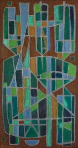 Alfred MANESSIER (1911-1993), Apaisé, 1952, huile sur toile, 92 x 50,2 cm. Le Havre, musée d'art moderne André Malraux, achat de la Ville, 1953. © 2011 MuMa Le Havre / Charles Maslard © ADAGP, Paris 2020