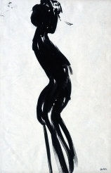 Albert MARQUET (1875-1947), Sinuous Woman (front), ca. 1904, Indian ink on wove paper, 28.5 x 18.8 cm. © MuMa Le Havre / Charles Maslard