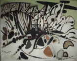 Mario PRASSINOS (1916-1985), Le Ciel jaune, 1952, huile sur toile, 73,3 x 92 cm. Le Havre, musée d'art moderne André Malraux, don de l'artiste, 1953. © MuMa Le Havre © ADAGP, Paris 2020