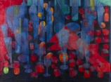 RAVEL Daniel (1915-2002), Les Fruits rouges entre les verres , 1956, huile sur toile, 97 x 130 cm. Le Havre, musée d'art moderne André Malraux, dépôt du CNAP. © 2011 MuMa Le Havre / Charles Maslard