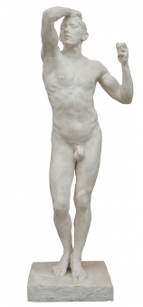 Auguste RODIN (1840-1917), L’Âge d’airain (Grand modèle), 1877, plâtre patiné au vernis gomme laque, 180 x 68,5 x 54,5 cm. © MuMa Le Havre / Charles Maslard