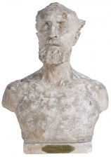 Auguste RODIN (1840-1917), Buste de Dalou, 1883, plâtre stéariné, 52 x 43 x 24 cm. © MuMa Le Havre / Charles Maslard