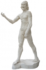 Auguste RODIN (1840-1917), Saint John the Baptist, 1880, plaster with gum lacquer varnish, 203 x 71.7 x 119.5 cm. © MuMa Le Havre / Charles Maslard