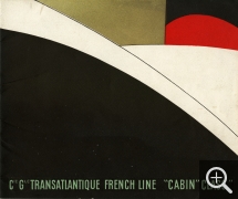 Jean AUVIGNÉ, Brochure publicitaire de la Compagnie générale transatlantique pour le paquebot Normandie – Cabin Class, vers 1935, papier imprimé, , 20 x 30 cm. Collection EPCC French Lines & Compagnies - patrimoine maritime et portuaire. ©Collection French Lines & Compagnies Jean AUVIGNÉ, Brochure publicitaire de la Compagnie générale transatlantique pour le paquebot Normandie – Cabin Class, vers 1935, papier imprimé, , 20 x 30 cm. Collection EPCC French Lines & Compagnies - patrimoine maritime et portuaire. ©Collection French Lines & Compagnies