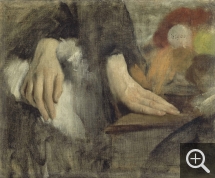 Edgar DEGAS (1834-1917), Etude de mains, 1860, huile sur toile, 38,2 x 46,4 cm. Paris- musée d’Orsay - don de la société des amis du Luxembourg -1919. ©RMN-GP/Hervé Lewandowski