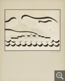 Fred G. KORTH, Ocean Liner [Paquebot], 1939, épreuve gélatino-argentique-tirage d'époque, 25 x 34 cm. Los Angeles - The J. Paul Getty Museum. ©The J. Paul Getty Museum - Los Angeles