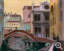 Maurice DENIS (1870-1943), Venise, Eglise Saint-Georges, 1922, huile sur toile, 50 x 63 cm. collection particulière ©Wilson Graham