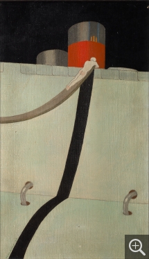 Georges MALKINE (1898-1970), Magie Blanche, 1926, huile sur toile, 55 x 32,5 cm. Collection Maître Binoche ©Musée d’arts de Nantes / C. Clos ©ADAGP - Paris 2025 Georges MALKINE (1898-1970), Magie Blanche, 1926, huile sur toile, 55 x 32,5 cm. Collection Maître Binoche ©Musée d’arts de Nantes / C. Clos ©ADAGP - Paris 2025