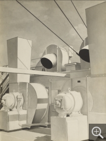 Charles SHEELER, The Upper Deck, photographie de son tableau par l’artiste - négatif de 1929 - tirage vers 1939, épreuve gélatino argentique, 22,7 x 17,3 cm . ©The J. Paul Getty Museum - Los Angeles