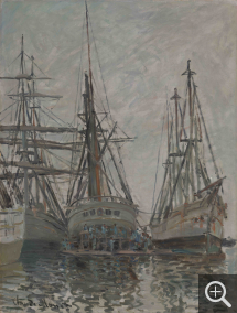 Claude MONET (1840-1926), Bateaux dans un port, 1873, huile sur toile, 71 x 53 cm. Edimbourg - National Galleries of Scotland. © National Galleries of Scotland