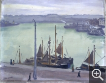 Albert MARQUET (1875-1947), Le Port de Dieppe, 1937, huile sur toile, 33 x 41 cm. Collection particulière - Courtoisie Galerie de la Présidence - Paris. © The Wildenstein Plattner Institute - Inc.