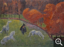 Paul SÉRUSIER (1864-1927), Les Licornes, 1913, huile sur toile, 60 x 81 cm. 'Collection particulière. ©Courtoisie Oger