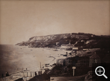 Gustave LE GRAY (1820-1884), Plage de Sainte Adresse avec les bains Dumont, 1856, , 32 x 41 cm. . © MuMa Le Havre / Charles Maslard