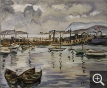 Émile Othon FRIESZ, Les Barques devant l’entrée du port de Toulon, 1929, huile sur toile, 73 x 61 cm. Le Havre - musée d’art moderne André Malraux - don François Blondel et Bettina Blondel-Spicq - 2024. ©MuMa Le Havre / François Dugué