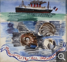 Raoul DUFY (1877-1953), Souvenir du Havre, 1921, huile sur toile, 35 x 38 cm. Le Havre - Musée d'art moderne André Malraux. ©MuMa Le Havre / Florian Kleinefenn