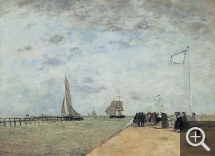 Eugène BOUDIN (1824-1898), La Jetée de Trouville, 1867, huile sur toile, 47 x 64 cm. © Ordrupgaard, Copenhague / Pernille Klemp