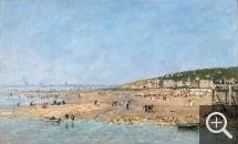 Eugène BOUDIN (1824-1898), The Beach at Trouville, 1889, oil on canvas, 55.6 x 90 cm. © A.G. Leventis Gallery, Nicosia