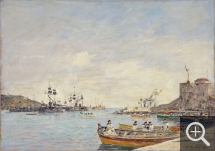 Eugène BOUDIN (1824-1898), Villefranche Harbour, 1892, oil on canvas, 46 x 65 cm. . © National Galleries of Scotland, Dist. RMN-Grand Palais / Scottish National Gallery Photographic Department