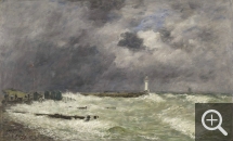 Eugène BOUDIN (1824-1898), Gust of Wind at Frascati, Le Havre, 1896, oil on canvas, 55.5 x 91 cm. Paris, musée des beaux-arts — Petit Palais. © Petit Palais / Roger Viollet