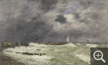 Eugène BOUDIN (1824-1898), Coup de vent devant Frascati, Le Havre, 1896, huile sur toile, 55,5 x 91 cm. Paris, musée des beaux-arts — Petit Palais. © Petit Palais / Roger Viollet