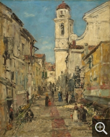 Eugène BOUDIN (1824-1898), Villefranche, ca. 1892, oil on wood, 41 x 32.7 cm. © Williamstown, Sterling and Francine Clark Institute