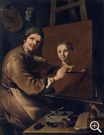 Giacomo Francesco CIPPER dit "IL TODESCHINI" (1664-1736), Artist at his Easle, oil on canvas, 117 x 97 cm. © Dijon, musée des beaux-arts / François Jay