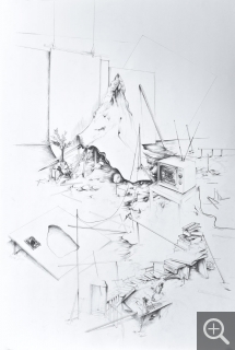 David COSTE, The Laboratory of Prophecies, Drawing no.36, 2013, , 110 x 75 cm. Frac Haute-Normandie