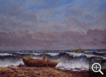 Gustave COURBET (1819-1877), La Vague, ca. 1870, huile sur toile, 54 x 73 cm. © Orléans, musée des beaux-arts