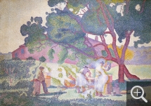 Henri Edmond CROSS (1856-1910), La ferme, matin, 1893, huile sur toile, 65 x 92 cm. Nancy, musée des beaux-arts. © mbaN / D. Delaunay