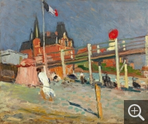 Raoul DUFY (1877-1953), La Plage de Sainte-Adresse [La Plage du Havre], 1906, huile sur toile, 46 × 55 cm. Collection particulière. © Coll. part/droits réservés © ADAGP, Paris 2019