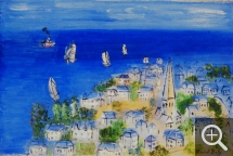 Raoul DUFY (1877-1953), Paysage de Sainte-Adresse, vers 1930, oil on canvas, 22 × 33 cm. Private collection. © Coll. part/droits réservés © ADAGP, Paris 2019