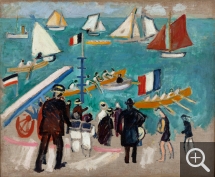 Raoul DUFY (1877-1953), Les Régates, 1907-1908, huile sur toile, 54 x 65 cm. Paris, Musée d’art moderne, legs du Docteur Maurice Girardin, 1953. © Musée d'Art Moderne de la ville de Paris / Roger Viollet © Adagp, Paris 2019