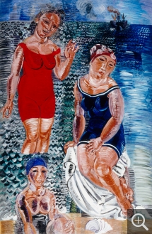 Raoul DUFY (1877-1953), Three Bathers, 1919, oil on canvas, 270 x 180 cm. Paris, Centre Pompidou - MNAM/CCI Bequest by Madame Raoul Dufy, 1963, deposited with the Musée des beaux-arts de Nancy. © Photo CNAC/MNAM Dist. RMN - Jean-François Tomasian © Adagp, Paris 2019